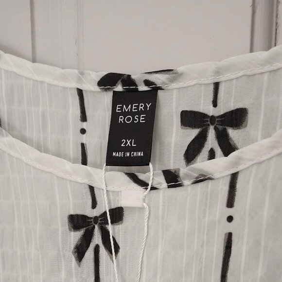 Emery Rose by Shein Short Sleeve Tiered Blouse Size 2XL NWT - Picture 2 of 6